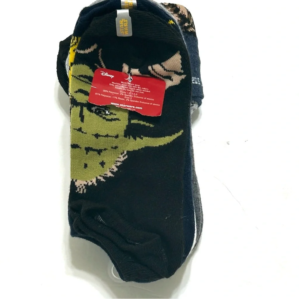 Disney Star Wars Big Kid no show Ankle Socks size L